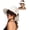 Beige, variant on Women's UPF 50+ 2-in-1 Sun Hat & Visor with Ponytail Hole - Lightweight Packable Wide Brim Bucket Hat for Hiking