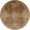 thumbnail image 1 of Ahgly Company Indoor Round Mid-Century Modern Dark Bisque Brown Oriental Area Rugs, 8' Round, 1 of 6