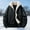 (Casual 33)Black, variant on Long Sleeve Jacket for Men Casual Outerwear Solid Color Fashion Stand Up Collar Full Zip Workwear Tops