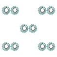 thumbnail image 1 of Jumpingount 1 par de pendientes florales colgante Vintage * pendientes boda cumpleaños vacaciones Club joyería regalo personalizado accesorios verde Grün 5piezas Jumpingount CBP227413, 1 of 6
