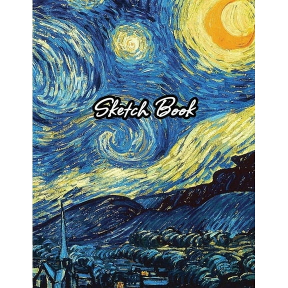 Sketch Book: Drawing Notebook for Sketching, Doodling, Writing, Art Journaling, A4 Sketchbook (Van Gogh Art Cover Vol.1), (Paperback)