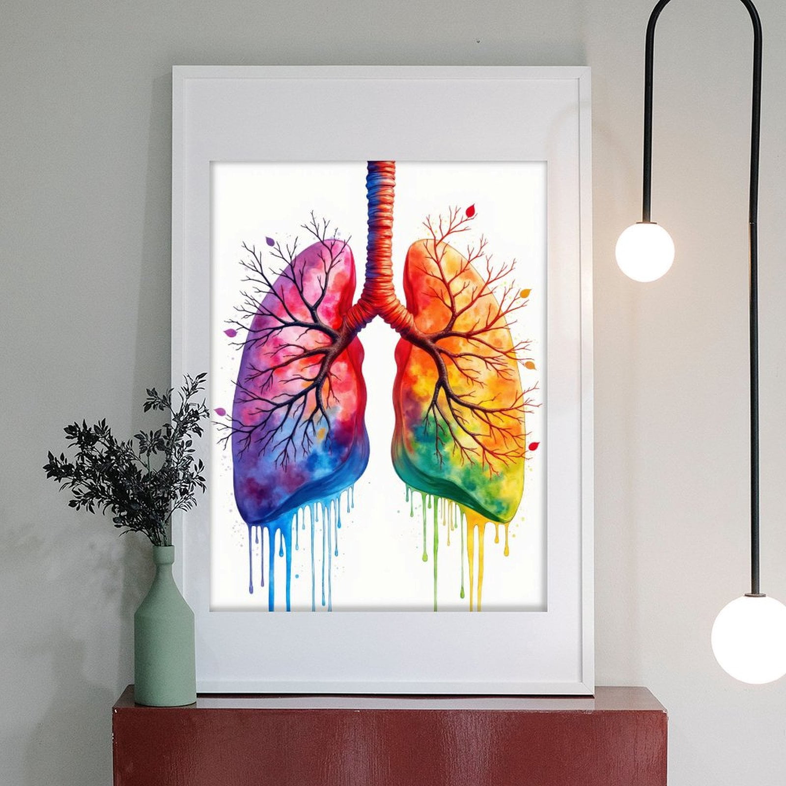 Diamond Art Kit for Adults, Colorful Abstract Lung Art Diamond Painting for Adults Beginners, 5D DIY Diamond Art Painting Kits, Colorful Diamond Painting Craft for Home Decor 12x16