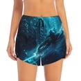 thumbnail image 2 of Balery Futuristic Jet Ski Adventure Pattern Women's Running Shorts with Liner 2 Pockets Elastic Workout Athletic Gym Yoga Shorts-XX-Large, 2 of 7