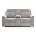 thumbnail image 5 of Signature Design by Ashley Barnsana Ash Power Reclining Loveseat with Console, 5 of 9