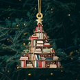 thumbnail image 6 of TOPRenddon Christmas Tree Bookshelf Pendant,Christmas Tree Hanging Ornaments,Books Stacked Ornament,Christmas Acrylic Decor,Santa Christmas Tree Car Charm Pendant Christmas Set for Tree, 6 of 6