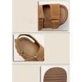 thumbnail image 4 of Walking Sandals Boys Girls Faux Leather Anti-Slip Adjustable Buckle Comfortable Beach Sandals Open Toe Low Heel Brown 13.5(32), 4 of 6