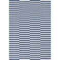 thumbnail image 1 of Unique Loom Decatur Striped Area Rug 5' 2 x 7' 5 Rectangle Navy Blue/Ivory, 1 of 1