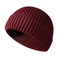 thumbnail image 4 of 1PCS Winter Solid Color Short Men's And Women's Knitted Hat Hip Hop Hat, 4 of 6