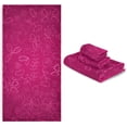 thumbnail image 6 of Coolnut 3 PCS Towel Dark Red Flowers Cotton Bath Towel Set (1 Bath Towel, 1 Hand Towel, 1 Washcloth) for Bathroom, Super Soft and Quick Dry Towels, 6 of 6