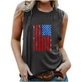thumbnail image 2 of breaise Independence Day Tank Tops for Women Proud Patriotic Stars and Stripes Graphic Tshirts Cotton Sleeveless T-shirts Cami Athletic Crew Neck Tanks Work Blouses for Women, 2 of 4