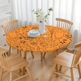 thumbnail image 3 of festive Halloween Pumpkin Elastic Round Tablecover - 44 Inch Fitted Design for Kitchen Dining Table Party Supplies, 3 of 6
