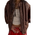 thumbnail image 3 of Womens Oversized Cardigan Long Sleeve Button Down Chunky Knit Loose Fall Sweater Coats Coffee Color L, 3 of 7
