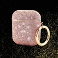 thumbnail image 2 of Bling Case YONGSHENG Para Airpods 1 y 2 Cubierta Dura de Cuero de Lujo Oro Rosa, 2 of 5