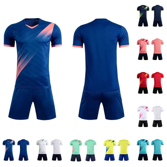 FRSASU Kids Soccer Jerseys Boys Girls Breathable Athletic Jersey Training Soccer Uniforms Football Jersey Outfits 5-15 Years Yellow-D