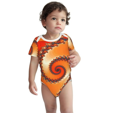 

Fotbe Orange Rotating Pattern Unisex-baby Short-sleeve Bodysuit Short Sleeve Bodysuits One-piece 100% Organic Cotton for Infant Baby Boys Unisex-3 Months