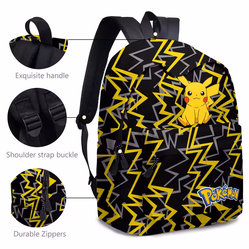 thumbnail image 3 of Pikachu Pet Elf Pokemon morral escolar primaria, mochila para niños, 3 of 8