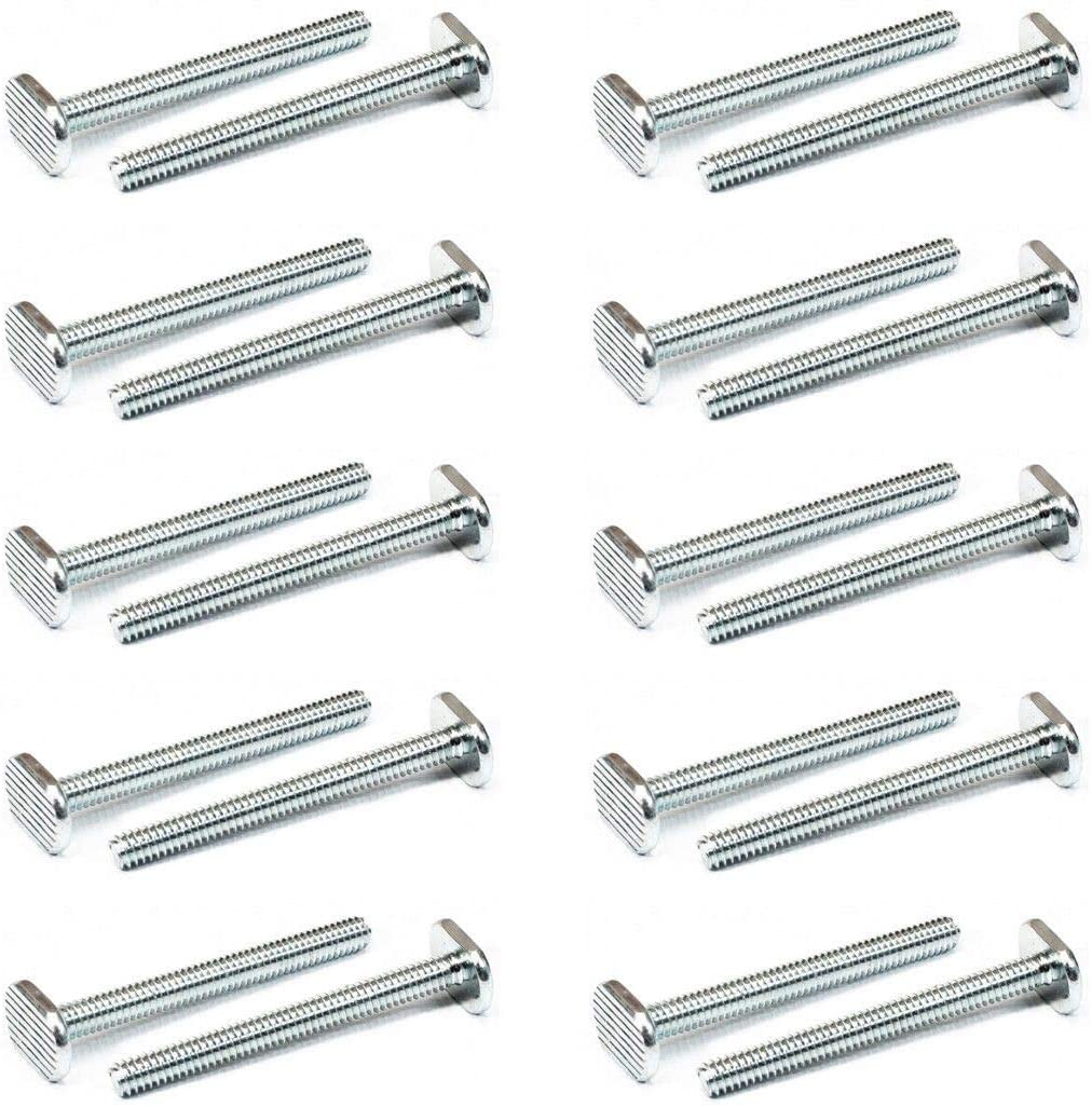 POWERTEC QTB1005 TSlot Bolts 1/4"20 Thread Size TBolt 2.5 Inch Long