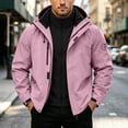 thumbnail image 2 of Timoontee Men 3 In 1 Hooded Ski Jacket Detachable Inner Fleece Coat Full Zip Multiple Zipper Pockets Windproof Waterproof Loose Fit Outer Coat For Outdoor Hiking Camping Winter Male Outerwear Pink L, 2 of 8