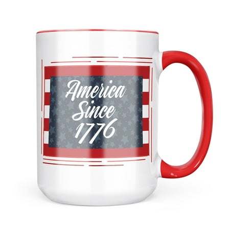 

Christmas Cookie Tin America Since 1776 Fourth of July Stars and Stripes Mug gift for Coffee Tea lovers