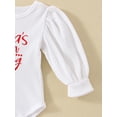 thumbnail image 6 of Lieserram 3Pcs Baby Girl Christmas Outfits, Long Sleeve Romper + Velvet Flare Pants + Headband Set, 6 of 9