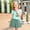 Sky Blue, variant on RTKFRFL Girls Swimsuits 1 Piece Puff Sleeves Bow Swim Dress Beach Bathing Suit Beachwear Swimwear