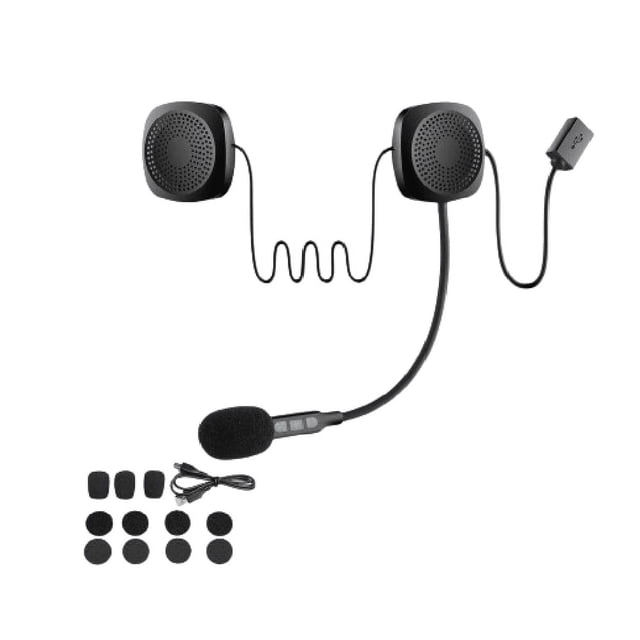 Auriculares Bluetooth 4.2 Cool Para Casco Con Micrófono Negro