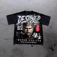 thumbnail image 3 of Camiseta holgada informal de manga corta con estampado de anime Myth Wukong de marca de moda estadounidense 2024, camiseta de gran tamaño para mujer, ropa retro Y2k, 3 of 4