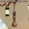 thumbnail image 3 of Sportteer Bell Keychain Bell Pendant Outdoor Bell Charm Hanging Buckle Retro Collar DIY Jewelry Faux Leather Pet Keychain, 3 of 8