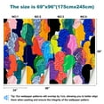 thumbnail image 3 of Peel and Stick Wallpaper Colorful diverse people crowd abstract art Multi ethnic Modern Art Wall Mural Decor Self Adhesive and Removable 69in x 98in, 3 of 8