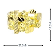 IJAZ JEWELERS 10K Gold Cross Nugget Ring 6 Grams