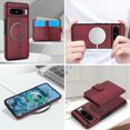 thumbnail image 5 of Allytechgroup Detachable Cards Holder Case for Google Pixel 8 Pro, RFID Blocking 2 In 1 Wallet PU Leather Case with Stand Compatible with Magsafe Shockproof Cover for Google Pixel 8 Pro, Winered, 5 of 5
