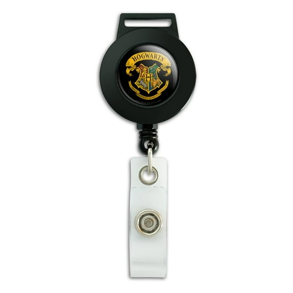 Harry Potter Ilustrated Hogwart's Crest Lanyard Retractable Reel Badge ID Card Holder