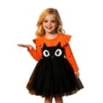 thumbnail image 5 of FYDUU Toddler Girl Halloween Dress Girls Long Sleeve Princess Tutu Dresses Cartoon Kids Casual Dresses Holiday Party Fall Winter Clothes 3-4 Years, 5 of 9