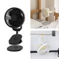 thumbnail image 4 of Ventilador de escritorio pequeño Clip en Ventilador de refrigeración Carga USB 3 velocidades 3 Silencioso para negro 4000mah Zulema Mini ventilador portátil, 4 of 8