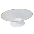 thumbnail image 4 of Bandeja de frutas con pedestal, desagüe de frutero redondo, soporte de exhibición de postres, soporte pars para cocina, sala de estar, estilo A Gloria Frutero de pedestal, 4 of 9