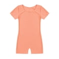 thumbnail image 2 of MSemis Unisex Kids Boys Girls Shorts Sleeves Gymnastics Shorts Leotard Unitard Ballet Dance Bodysuit Orange 14, 2 of 5
