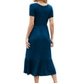 thumbnail image 6 of Beaisland Women’s Maternity Dress Short Sleeve Pleated Flowing Pregnancy Beach Dresses, 6 of 7