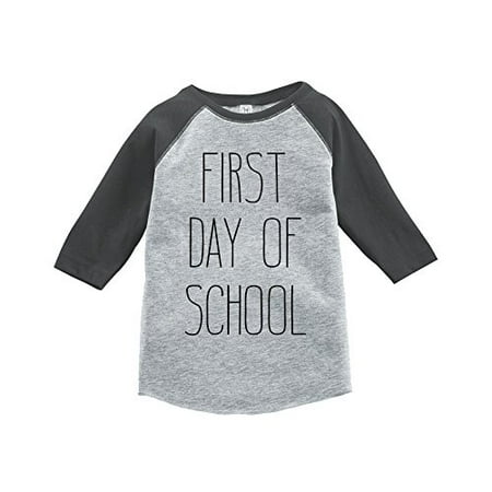 

Custom Party Shop Kids First Day of School Raglan Tee Grey