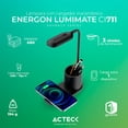 thumbnail image 3 of Lampara con cargador inalambrico Acteck Energon Lumimate CI711 USB-C Negro AC-937184, 3 of 5