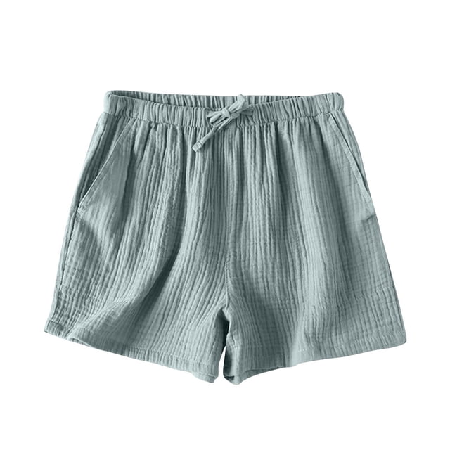 Tranfacy Shorts d'Été pour Femmes, Shorts Décontractés Unis avec Poches pour la Maison