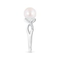 thumbnail image 3 of ANGARA Japanese Akoya Cultured Pearl Criss Cross Shank Engagement Ring in 14K White Gold for Women | June Birthstone, Birthday, Anniversary, Jewelry Gift for Women | Pearl Ring, 3 of 9