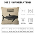 thumbnail image 6 of Nawypu  Whale Throw Pillow Cover Decorative Pillowcase Sea Life Nautical Decor Sofa Couch Bed Throw Cushion Cover Decoration 2pc 20x20in, 6 of 6