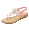 thumbnail image 4 of Sandalias de tanga de mujeres con arco Sandalias planas sandalias ortopédicas de verano se deslizan en sandalias casuales para interiores al aire libre, 4 of 9