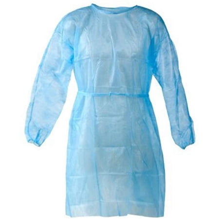 Nobles Disposable Blue Isolation Gown Size: Universal Qty: 50 per Case
