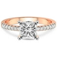 thumbnail image 3 of Princess Shape 2 Carat IGI Certified Lab Grown Diamond Ring | 14K Rose Gold | Sara Tapered Eternity Lab Diamond Engagement Ring | FG-VS1-VS2 Quality Friendly Diamonds, 3 of 5