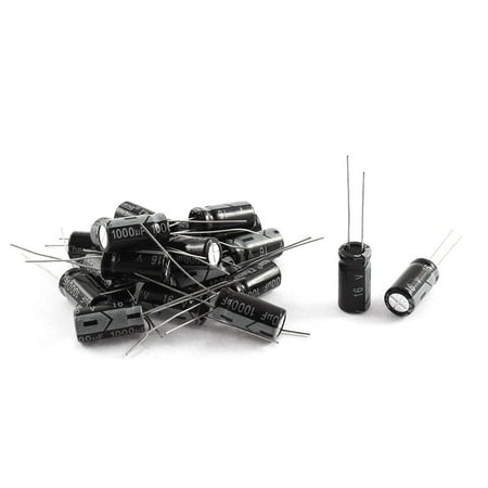 20Pcs 16V 1000uF 105C Radial Electrolytic Capacitor 8mm x 16mm