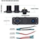thumbnail image 4 of Panel de enchufe de cargador de coche USB dual con divisor de enchufe de encendedor de cigarrillos de 12 V, voltímetro LED e interruptor independiente, 4 of 5
