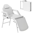 thumbnail image 1 of HOMCOM Portable Massage Table, 3 Section Adjustable Beauty Bed, White, 1 of 10