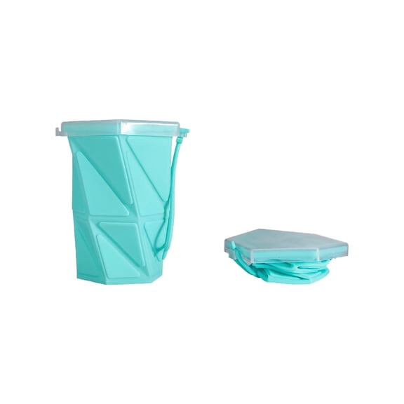 Leeye Collapsible Travel Cup, Folding Silicone Portable Camping Mug with Lid, Reusable Collapsible Water Bottle for Outdoor Hiking