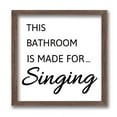 thumbnail image 3 of Bathroom Picture Framed Signs-This Bathroom is for Singing(7x7 inch) Square Solid Wood Photo Frames with Acrylic Sheets & Canvas Liner Painting, Bathroom Wall Decoration, 3 of 9